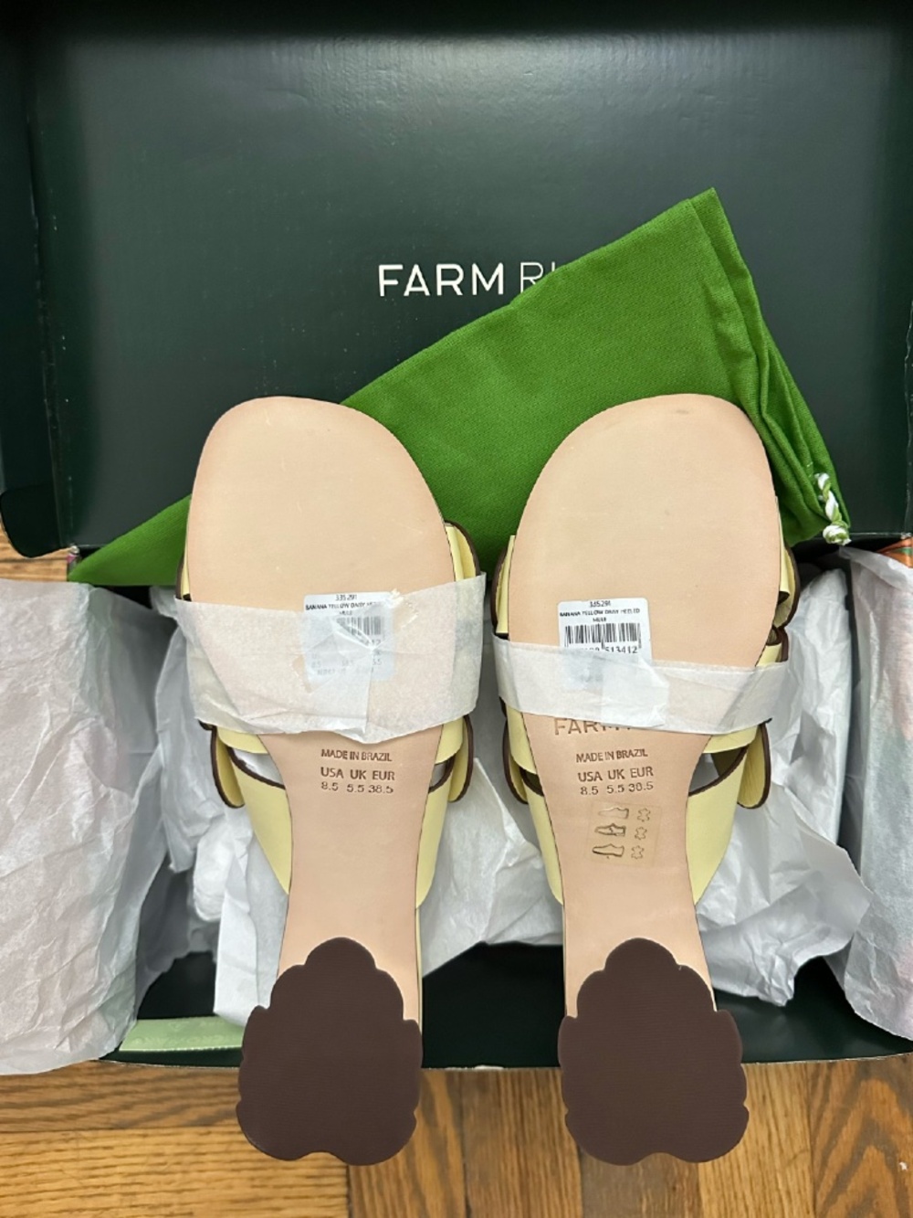 Farm Rio Banana Yellow Daisy Heeled Mule - Picture 5 of 12